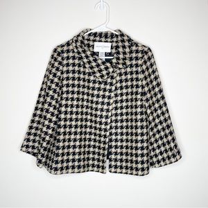 Jaclyn Smith Cropped Houndstooth Blazer S